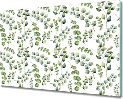 Produktbild von Glas-Herdabdeckplatte Glaskeramikkochfeld-Abdeckung Spritzschutz - 80x52 cm - Eukalyptus Exotisch
