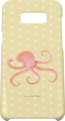 Produktbild von Mr. & Mrs. Panda Samsung Galaxy S8 plus Handyhülle  Tintenfisch - Gelb Pastell - Geschenk, Meer, Hülle, Wasser, Lustige Sprüche, Cover, Meerestier, Ozean, Handy Case
