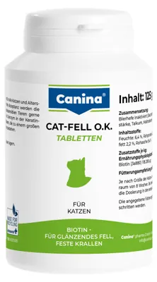 Produktbild von 125 g Canina Cat Fell O.K. Tabletten Katze