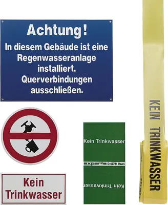 Produktbild von Hinweisschilder für Regenwasser