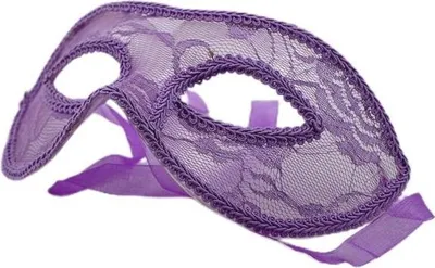Produktbild von Venezianische Maske Schwarz Lila - Edle Augenmaske Karneval Fasching Kostüm