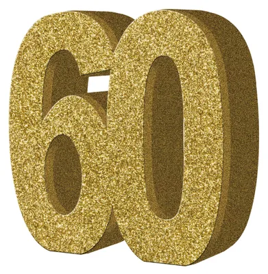 Produktbild von Goldene Zahl 60 Tischdeko 20cm
