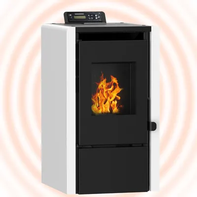Produktbild von NEMAXX® PC5 Pelletofen 5,3 kW A+ kompakt bis 120 m³, Fernbedienung, Grau