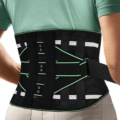 Image de Grand soutien lombaire respirant, rembourrage 3D, pour hommes et femmes, réglable.