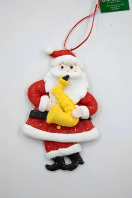 Produktbild von Kurt S. Adler Santa mit Saxophon Weihnachtsschmuck Christbaumschmuck