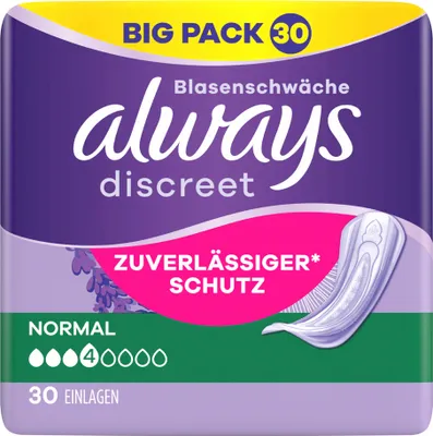 Produktbild von always discreet Inkontinenz-Einlage Normal Big Pack 30 Stück