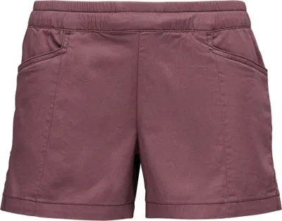 Damen-Shorts in mauve von Black Diamond; mit elastischem Bund und zwei Taschen.