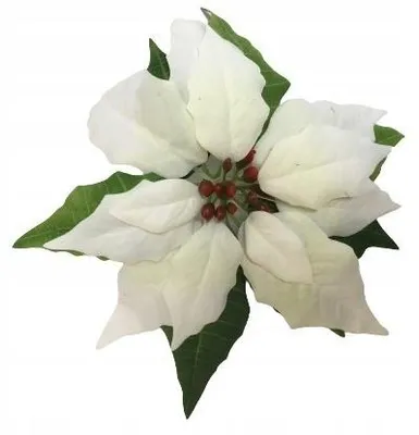 Produktbild von Domosfera Künstliche Poinsecja Weiß Dekorative Blume für Gestecke