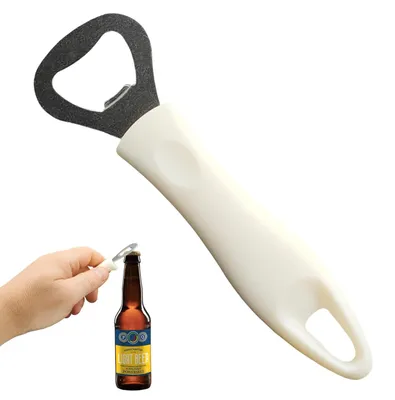 Flashenöffner & Korkenzieher, Edelstahl, 18,5 cm, weiß