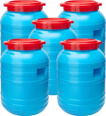 Produktbild von Garronda 5x 30L Plastikfass Lebensmittelfass Futtertone Universalfass 30 Liter GD-0055