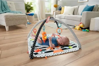 Immagine prodotto di Coperta di gioco a contrasto con gli amici animali, arco di gioco/coperta