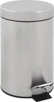 Immagine prodotto di bidone a pedale rotondo da 3 litri cromato opaco
