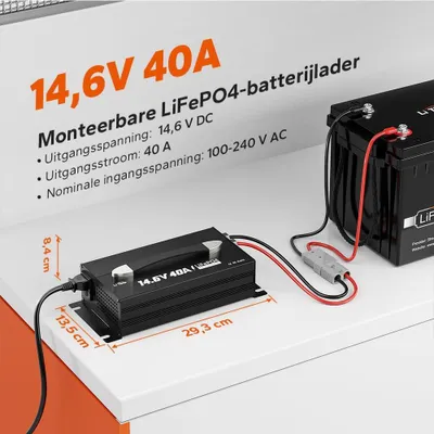 Immagine prodotto di Caricabatterie al litio LiFePO4 - Caricabatterie per batterie al litio - Caricabatterie - Caricabatterie da 12V