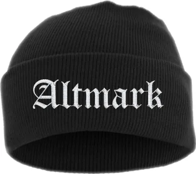 Produktbild von Altmark Umschlagmütze - Altdeutsch - Bestickt - Mütze mit breitem Umschlag Einheitsgröße Schwarz