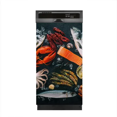 Produktbild von Aufkleber sticker 45x80 cm Dekorative folie Spülmaschine - Fisch und Meeresfrüchte