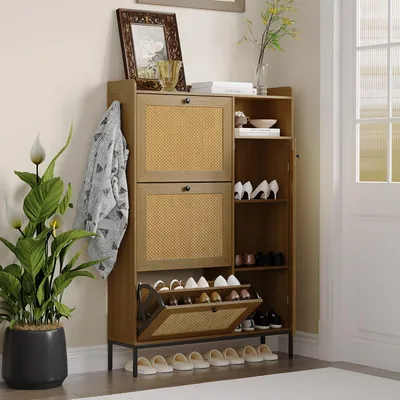 Image de Armoire à chaussures - Rangement à chaussures - Étagère à chaussures - Meuble à chaussures - Organisateur à chaussures