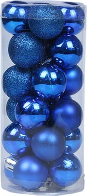 Produktbild von glitzernde Baubles Balls Weihnachtsbaumschmuck Weihnachtsfeier Hängende Dekoration-Blau