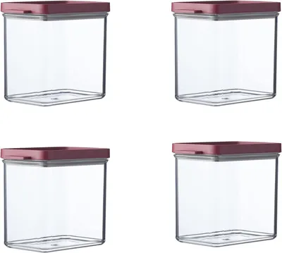 Produktbild von Mepal 4-tlg Vorratsdosen Spar-Set Omnia 1100 ml Nordic Berry Vorratsdose Frischhaltedose - ideal für die Aufbewahrung von trockenen Lebensmitteln
