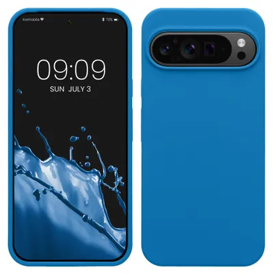 Produktbild von kwmobile Handyhülle für Google Pixel 9 Pro XL Hülle, für Pixel 9 Pro XL Case - Hülle Silikon - kabelloses Laden - Blue Reef
