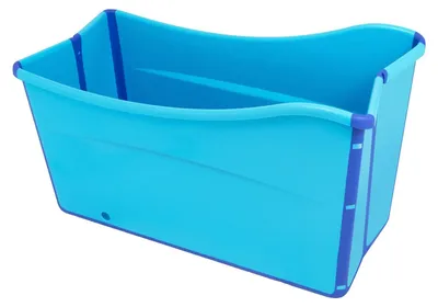 Immagine prodotto di Vasca da bagno portatile, design pieghevole, materiale resistente, blu