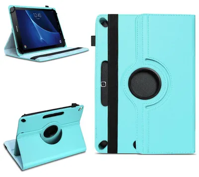 Produktbild von Tablet Tasche Samsung Galaxy Tab A6 10.1 Hülle Schutzhülle Drehbar Case Cover Farben:Türkis