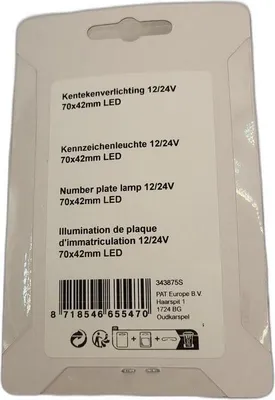 Produktbild von Kennzeichenleuchte 12/24V 70x42mm LED im Blister