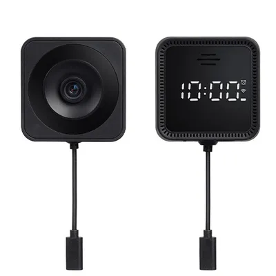 Produktbild von WLAN Überwachungskamera Innen, Mini Kamera mit Farb-Nachtsicht, Blendschutz & Antireflex & Uhrzeitanzeige,Kamera Überwachung Innen, Fensterkamera für Hausüberwachung