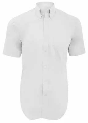Produktbild von Kustom Kit Corporate Oxford Herren Hemd, Kurzarm FK410 (14,5 Zoll) (Weiß)