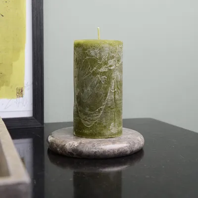 Obrázek produktu pro Sada kulatých mramorových podtácků - šedá - 13 cm