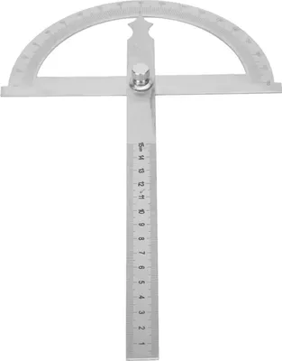 Produktbild von Winkelmesser aus Edelstahl (0–180°) mit Goniometer und 15 cm Länge (150 x 200 mm)