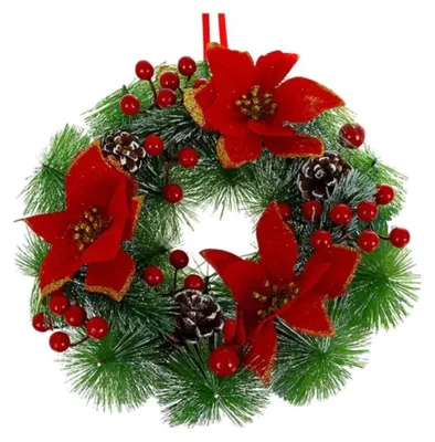 Zdjęcie produktu dla Ruhhy 26470 Wianek świąteczny z ozdobami 30 cm
