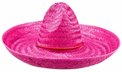 Produktbild von Sombrero "Santiago" Ø 50 cm | Strohhut zum Mexiko Kostüm Farbe: Pink