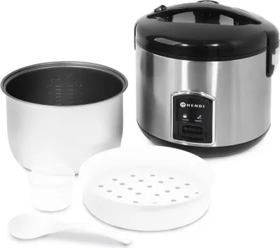 Obrázok produktu pre Ryžovar s funkciou varenia v pare, HENDI, Profi Line, 1,8 l, 230V/700W, ø280x(H)285mm