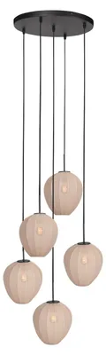 Immagine prodotto di Mexlite - lampada a sospensione - HaloSwap - crema - lino - Ø 40cm - E27 - 4283ZW