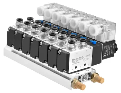 Productafbeelding van Elektrische pneumatische magneetventiel 5-weg 2 posities met snelmontage set