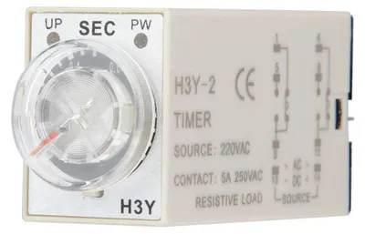 Image de H3Y-2 Relais de temporisation à l'enclenchementà aiguille Minuterie de retard 8 pôles 5A AC220V (1S)