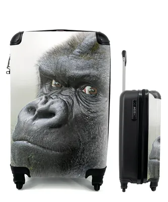 Produktbild von MuchoWow® Koffer Handgepäck Trolley Rollkoffer Kleine Reisekoffer mit 4 Rollen - Ein erstaunlicher Gorilla - Cabin Size < 55x40x23 cm & 55x40x20 cm - Fotokoffer - Kabinenkoffer - Boardgepäck - Reise-Box - Reisekoffer - Reisegepäck - Koffer mit Bild - Trolley für Kinder