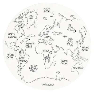 Produktbild von Kinderteppich Rund - Globe Creme | Spielfreude!