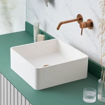 Produktbild von Quadratisches Aufsatzwaschbecken aus Sanydur ARTANA