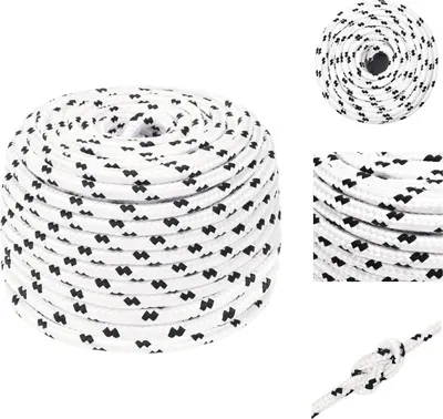 Immagine prodotto di vidaXL Corda da barca intrecciata bianca 8 mmx100 m Poliestere - Corde
