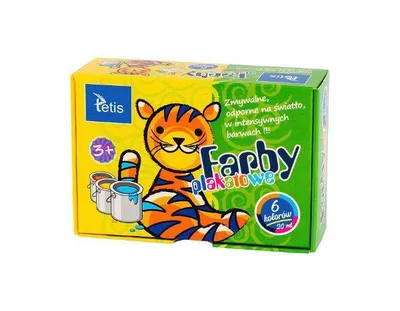 Produktbild von Plakatfarben Set 6 Farben je 20ml, intensiv, abwaschbar, für Kinder ab 3 Jahren