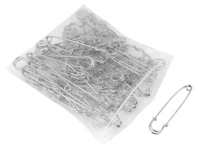 Produktbild von 50 Stück Sicherheitsnadeln aus Eisen für Schmuckherstellung, DIY-Kleidungsaccessoires, Bastelbedarf, 75 mm