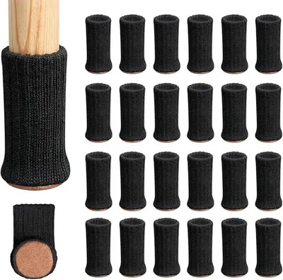 Produktbild von Stuhlsocken – Elastische Stuhlbeinschoner – 24 Stück – Bodenschutz – Stuhlschoner – Stuhlbeinschoner – Stuhlbeingleiter – Möbelbein – Stuhlbeingummi