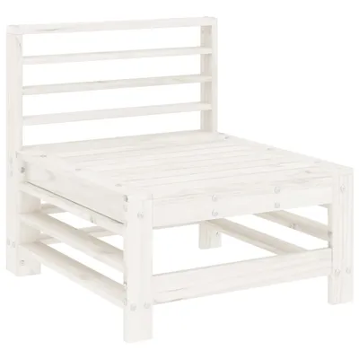 Zdjęcie produktu dla Ogrodowa sofa środkowa, biała, lite drewno sosnowe