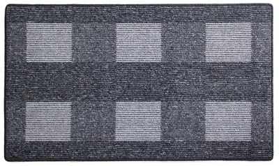 Produktbild von Webteppich in 5 Größen und 4 Farben karoformat Schlinge  , Farbe:Grau, Größe Teppiche:160 x 067 cm