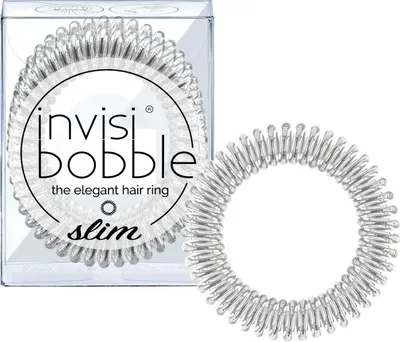 Produktbild von invisibobble SLIM, Pferdeschwanzhalter, Chrom, 3 Stück(e)