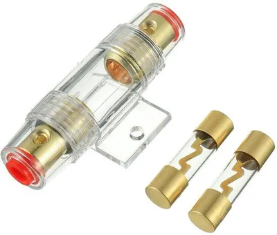 Productafbeelding van Zekeringhouder Inline 50A AGU voor Auto Audio met 2 Stuks Zekeringen