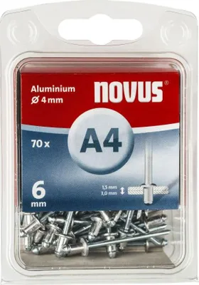 Zdjęcie produktu dla Nity aluminiowe A4/6 NOVUS [70 szt.]