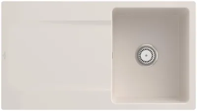 Produktbild von Villeroy & Boch Keramikspüle 33351FKR, Siluet 50 flat Flächenbündige Spüle - inkl.