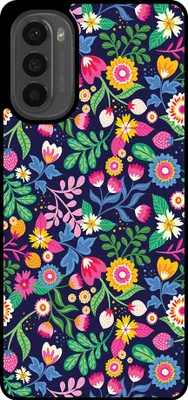 Produktbild von Smartphonica Handytasche Passend für Motorola Moto G52 / G82 mit Blumendruck - TPU Rückendeckung Fall Blumendesign
